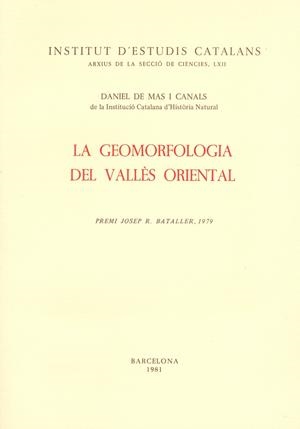 GEOMORFOLOGIA DEL VALLES ORIENTAL, LA | 9788472830363 | MAS CANALS, DANIEL DE | Llibreria La Gralla | Llibreria online de Granollers