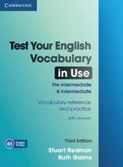 TEST YOUR ENGLISH VOCABULARY IN USE PRE INTERMEDIATE-INTERMEDIATE | 9780521149907 | Llibreria La Gralla | Librería online de Granollers