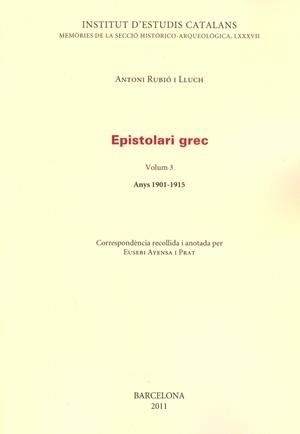 EPISTOLARI GREC VOLUM 3 | 9788499650388 | RUBIO, ANTONI | Llibreria La Gralla | Librería online de Granollers