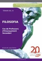 FILOSOFIA TEMARI V.III COS DE PROFESSORS D'ENSENYAMENT SECUNDARI | 9788468104799 | Llibreria La Gralla | Llibreria online de Granollers