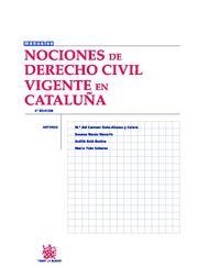 NOCIONES DE DERECHO CIVIL VIGENTE EN CATALUNYA | 9788498763072 | GETE ALONSO, MARIA DEL CARMEN | Llibreria La Gralla | Librería online de Granollers