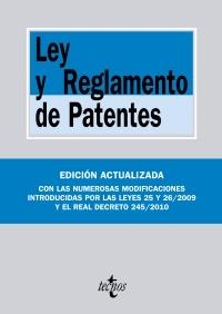 LEY Y REGLAMENTO DE PATENTES | 9788430950867 | Llibreria La Gralla | Librería online de Granollers