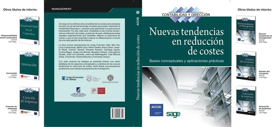 NUEVAS TENDENCIAS EN REDUCCIÓN DE COSTES | 9788492956319 | VV. AA | Llibreria La Gralla | Llibreria online de Granollers