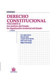 DERECHO CONSTITUCIONAL VOL.II LOS PODERES DEL ESTADO LA ORGANIZACIÓN TERRITORIAL DEL ESTADO | 9788498769401 | LOPEZ GUERRA, LUIS I ALTRES | Llibreria La Gralla | Llibreria online de Granollers