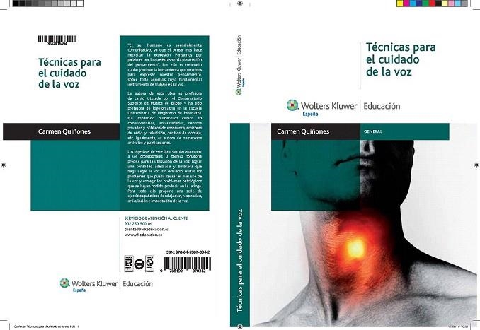 TÉCNICAS PARA EL CUIDADO DE LA VOZ | 9788499870342 | QUIÑONES ETXEBARRÍA, CARMEN | Llibreria La Gralla | Librería online de Granollers
