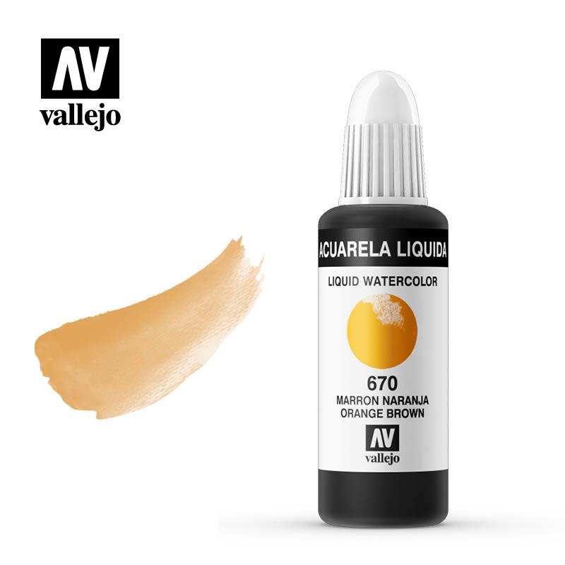AQUAREL. LÍQUIDA VALLEJO 32ML 670-MARRÓ TARONJA | VAL336703 | 336703 | Llibreria La Gralla | Librería online de Granollers