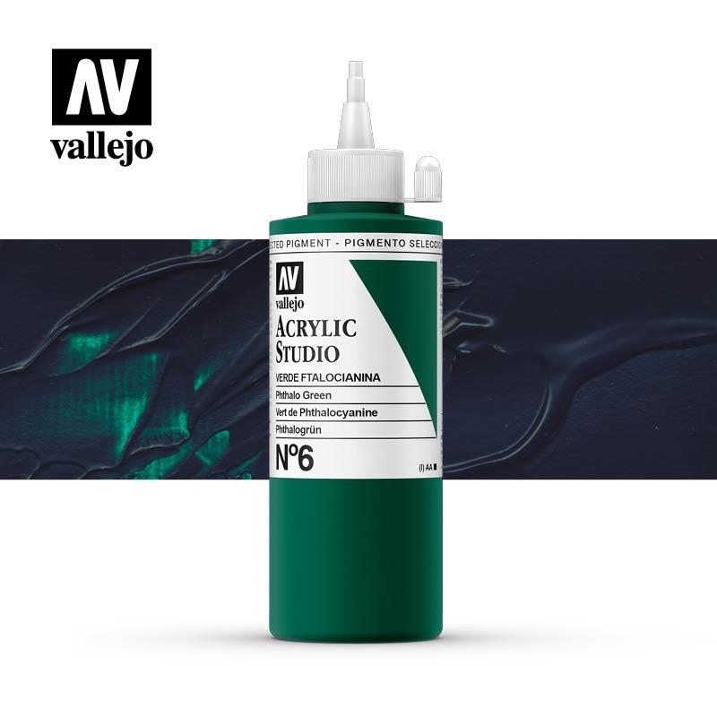 ACRÍLIC STUDIO VALLEJO 200ML 6-VERD FTALOCIANI | VAL220064 | 22006 | Llibreria La Gralla | Librería online de Granollers
