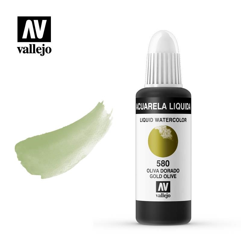 AQUAREL. LÍQUIDA VALLEJO 32ML 580-OLIVA DAURAT | VAL335805 | 335805 | Llibreria La Gralla | Librería online de Granollers