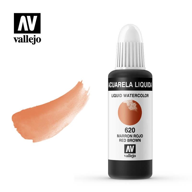 AQUAREL. LÍQUIDA VALLEJO 32ML 620-MARRÓ VERMELL | VAL336208 | 336208 | Llibreria La Gralla | Librería online de Granollers