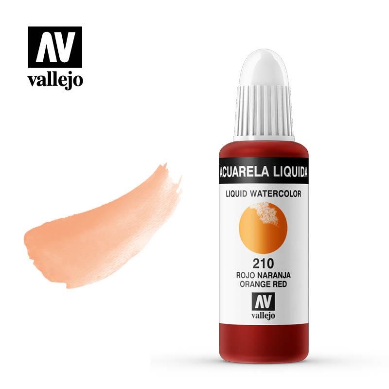 AQUAREL. LÍQUIDA VALLEJO 32ML 210-VERMELL TARONJA | VAL332101 | 332101 | Llibreria La Gralla | Librería online de Granollers