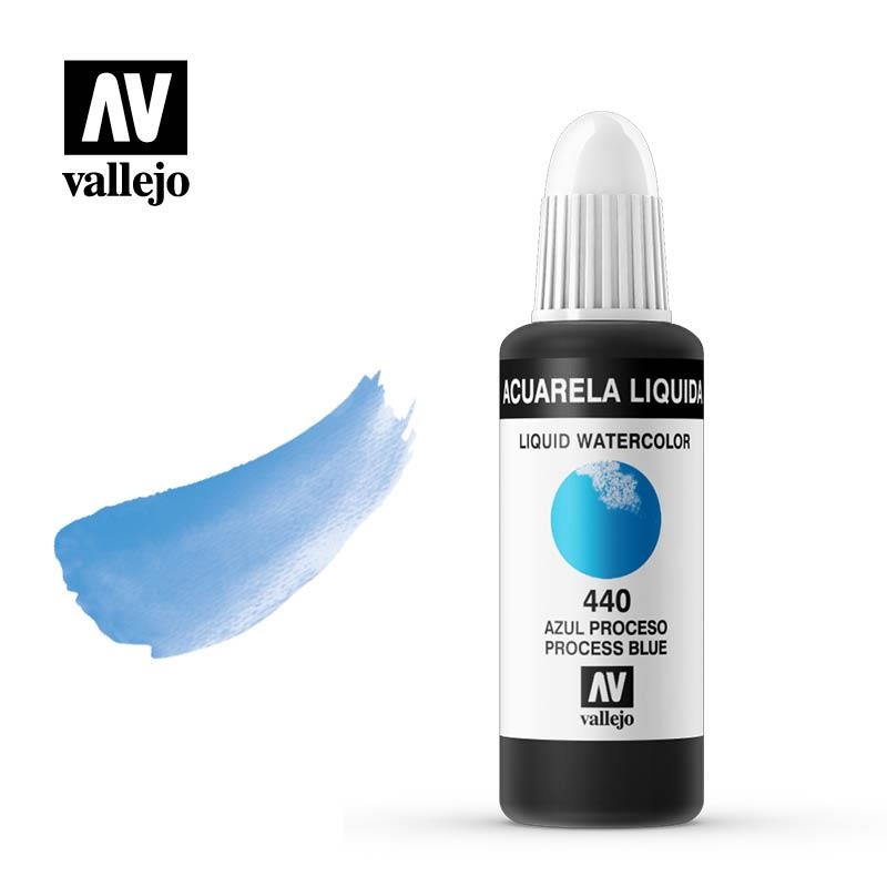 AQUAREL. LÍQUIDA VALLEJO 32ML 440-BLAU PROCÈS | VAL334402 | 334402 | Llibreria La Gralla | Librería online de Granollers
