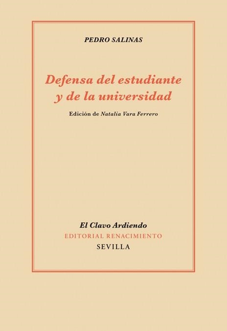 DEFENSA DEL ESTUDIANTE Y DE LA UNIVERSIDAD | 9788484726463 | SALINAS, PEDRO | Llibreria La Gralla | Llibreria online de Granollers