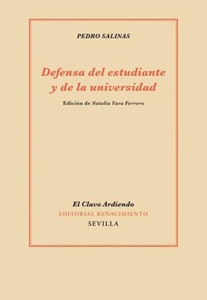 DEFENSA DEL ESTUDIANTE Y DE LA UNIVERSIDAD | 9788484726463 | SALINAS, PEDRO | Llibreria La Gralla | Librería online de Granollers