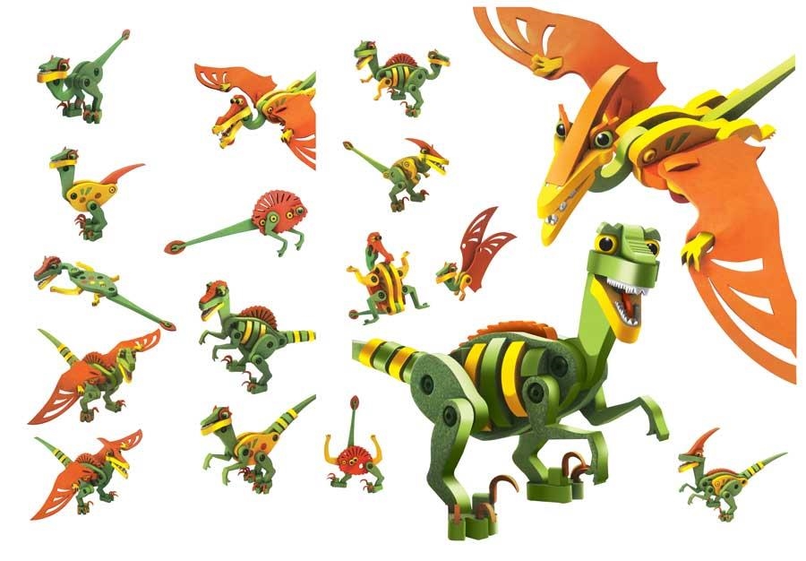 VELOCIRAPTOR Y PTEROSAUR. BLOCK | 6901112001043 | THINK ENJOY | Llibreria La Gralla | Librería online de Granollers