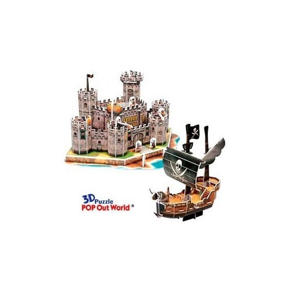 CASTELL MEDIEVAL I VAIXELL PIRATA. PUZZLE 3D | 8809071373660 | POP OUT WORLD | Llibreria La Gralla | Llibreria online de Granollers