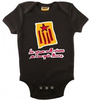 BODY M CURTA T 0-6 NEGRE "DE GRAN VULL VIURE EN UN PAÍS LLIURE" | LG2771 | PRODUCTES DE LA TERRA | Llibreria La Gralla | Llibreria online de Granollers