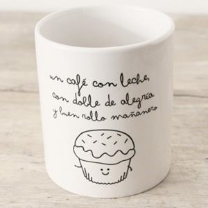 TAZA "UN CAFE CON DOBLE DE ALEGRIA Y BUEN ROLLO MAÑANERO" | 8436547180158 | Llibreria La Gralla | Librería online de Granollers