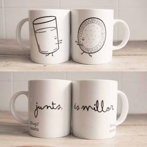 PACK DE TASSES "JUNTS ÉS MILLOR" GALETA+GOT DE LLET | 8436547180257 | Llibreria La Gralla | Librería online de Granollers