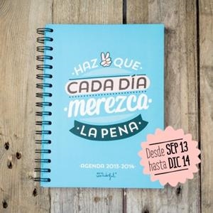 AGENDA 2014 MR. WONDERFUL "HAZ QUE CADA DÍA MEREZCA LA PENA" | 8436547181612 | Llibreria La Gralla | Librería online de Granollers