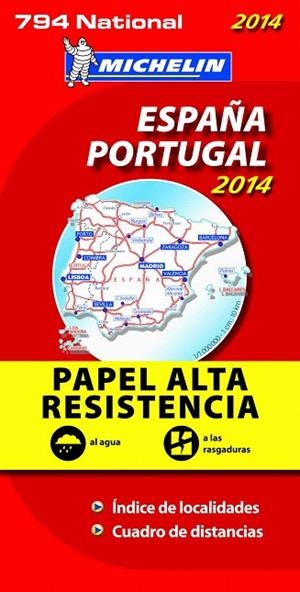 ESPAÑA PORTUGAL MAPA ALTA RESISTENCIA 2014 | 9782067191785 | VARIOS AUTORES | Llibreria La Gralla | Llibreria online de Granollers