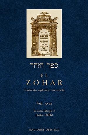 EL ZOHAR, (VOL. XVIII) | 9788415968368 | BAR IOJAI, RABI SHIMON | Llibreria La Gralla | Librería online de Granollers
