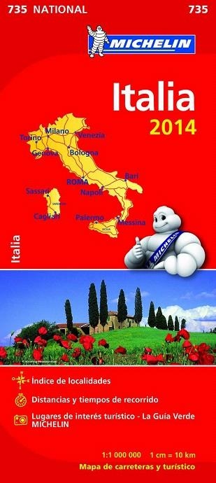 ITALIA MAPA NATIONAL 735 | 9782067191532 | VARIOS AUTORES | Llibreria La Gralla | Librería online de Granollers
