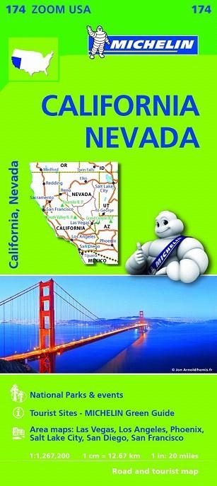 CALIFORNIA NEVADA MAPA ZOOM USA 174 | 9782067190511 | VARIOS AUTORES | Llibreria La Gralla | Llibreria online de Granollers