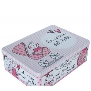 CAIXA METAL.LICA LAROM CAIXA DEL BEBE ROSA | 8431010133976 | LAR13397 | Llibreria La Gralla | Librería online de Granollers