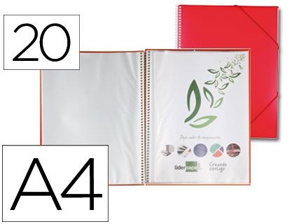 CARPETA 20 FUNDES LIDERPAPEL A4 VERMELLA | 8423473538108 | LID53810 | Llibreria La Gralla | Llibreria online de Granollers
