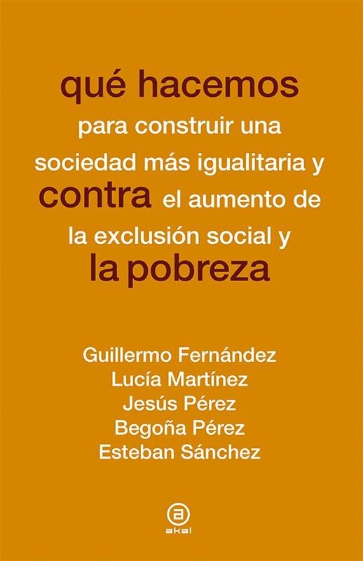 QUÉ HACEMOS CONTRA LA POBREZA | 9788446039631 | VARIOS AUTORES | Llibreria La Gralla | Llibreria online de Granollers