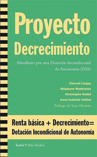 PROYECTO DECRECIMIENTO | 9788498885804 | AA.VV. | Llibreria La Gralla | Llibreria online de Granollers