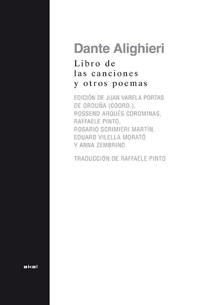 LIBRO DE LAS CANCIONES Y OTROS POEMAS | 9788446039518 | ALIGHIERI, DANTE | Llibreria La Gralla | Librería online de Granollers