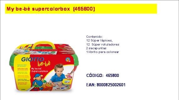 COFRE COLORS + RETOLADORS GIOTTO BEBE  | 8000825002601 | GIO465800 | Llibreria La Gralla | Llibreria online de Granollers