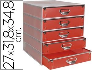 MODUL 5 CALAIXOS Q-CONNECT VERMELL REIXA I PLASTIC | 5705831007666 | Llibreria La Gralla | Llibreria online de Granollers