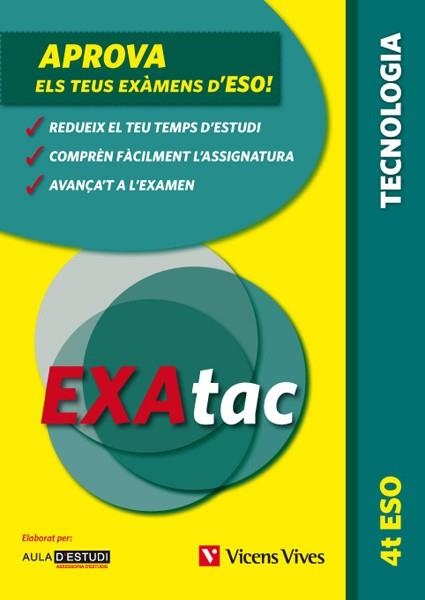 EXATAC 4 TECNOLOGIA CATALA | 9788468213750 | AULA D'ESTUDI ASSESSORIA D'ESTUDI S.L. | Llibreria La Gralla | Llibreria online de Granollers