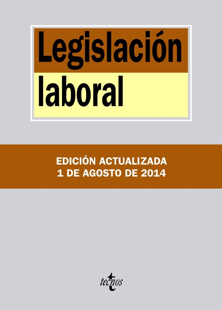LEGISLACIÓN LABORAL (2014) | 9788430963508 | EDITORIAL TECNOS | Llibreria La Gralla | Librería online de Granollers