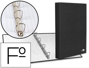 CARPESA 4 ANELLES 25MM LIDERPAPEL NEGRE  FOLI | 8423473255586 | LID25558 | Llibreria La Gralla | Llibreria online de Granollers