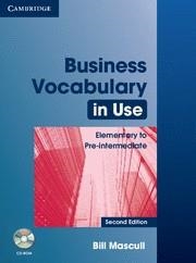 BUSINESS VOCABULARY IN USE ELEMENTARY TO PRE-INTERMEDIATE (2ND EDITION) WITH ANSWERS & CD-ROM | 9780521749237 | Llibreria La Gralla | Librería online de Granollers