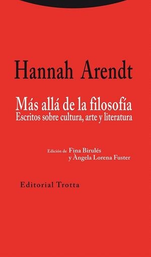 MÁS ALLÁ DE LA FILOSOFÍA | 9788498795318 | ARENDT, HANNAH | Llibreria La Gralla | Llibreria online de Granollers
