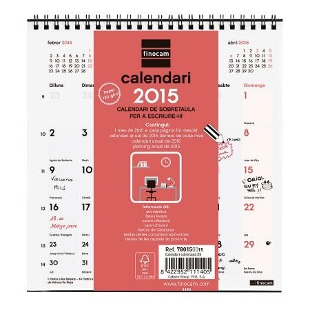 ***CALENDARI 2016 FINOCAM SOBRETAULA MINI ESCRIURE | 8422952111405 | FIN780150017 | Llibreria La Gralla | Librería online de Granollers