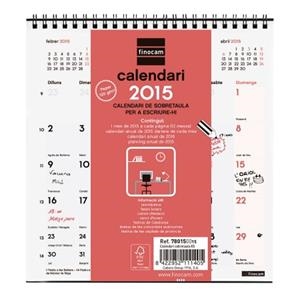 ***CALENDARI 2016 FINOCAM SOBRETAULA MINI ESCRIURE | 8422952111405 | FIN780150017 | Llibreria La Gralla | Librería online de Granollers