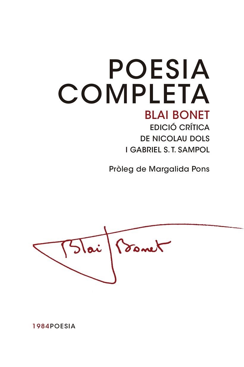 POESIA COMPLETA  BLAI BONET | 9788415835462 | BONET, BLAI | Llibreria La Gralla | Llibreria online de Granollers