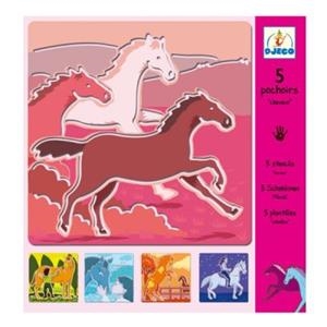 5 PATRONES ESTARCIDOS. CABALLOS | 3070900088184 | DJECO | Llibreria La Gralla | Llibreria online de Granollers