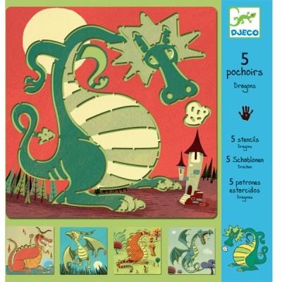 PATRONES ESTARCIDOS. DRAGONES | 3070900088566 | DJECO | Llibreria La Gralla | Llibreria online de Granollers