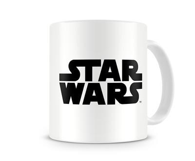 TAZA CERAMICA BLANCA STARS WARS  LOGO STAR WARS NEGRO | 8436546893349 | Llibreria La Gralla | Librería online de Granollers