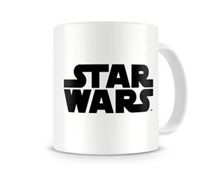 TAZA CERAMICA BLANCA STARS WARS  LOGO STAR WARS NEGRO | 8436546893349 | Llibreria La Gralla | Librería online de Granollers