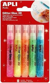 COLA AMB PURPURINA APLI COLORS NEON | 8410782132240 | APL13224 | Llibreria La Gralla | Llibreria online de Granollers