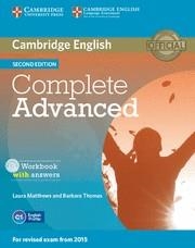 COMPLETE ADVANCED WORKBOOK WITHOUT ANSERS WITH AUDIO CD | 9781107675179 | Llibreria La Gralla | Librería online de Granollers