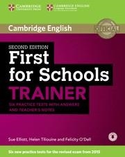 FIRST FOR SCHOOLS TRAINER SIX PRACTICE TESTS WITH ANSWERS AND AUDIO SECOND ED | 9781107446052 | Llibreria La Gralla | Librería online de Granollers