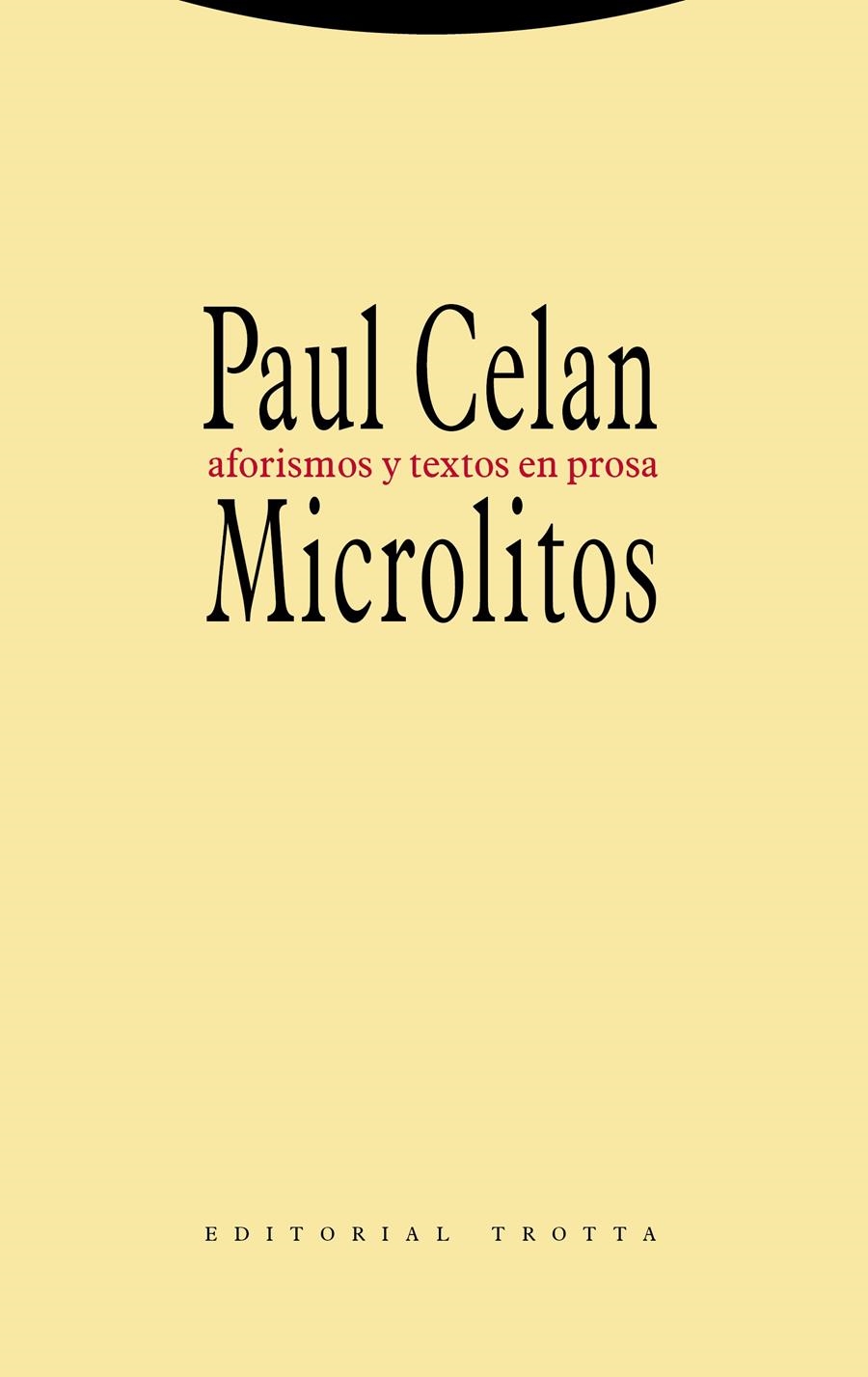 MICROLITOS | 9788498795264 | CELAN, PAUL | Llibreria La Gralla | Librería online de Granollers